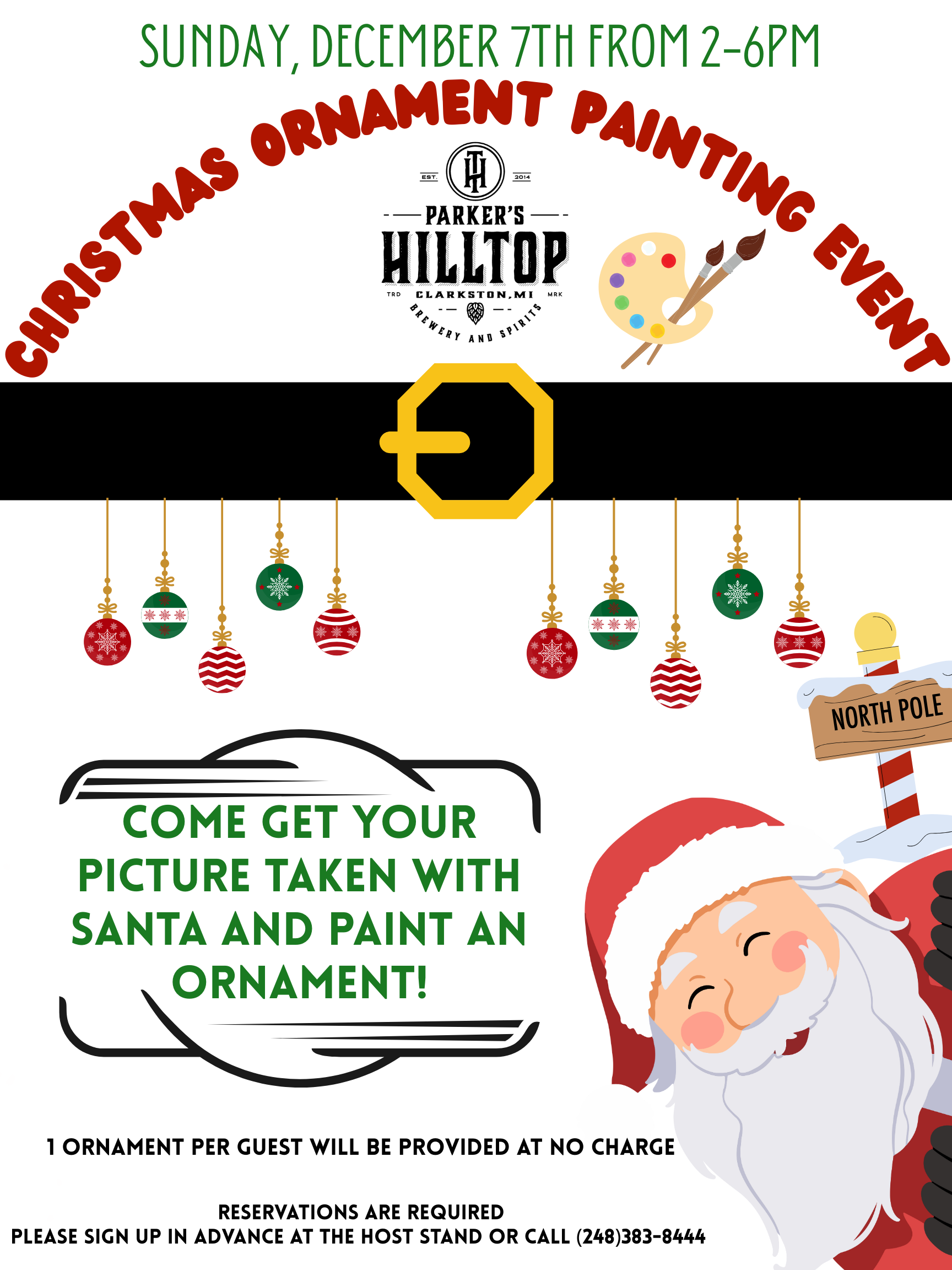 Red and Yellow Illustrative Magical Christmas Kids Event Poster