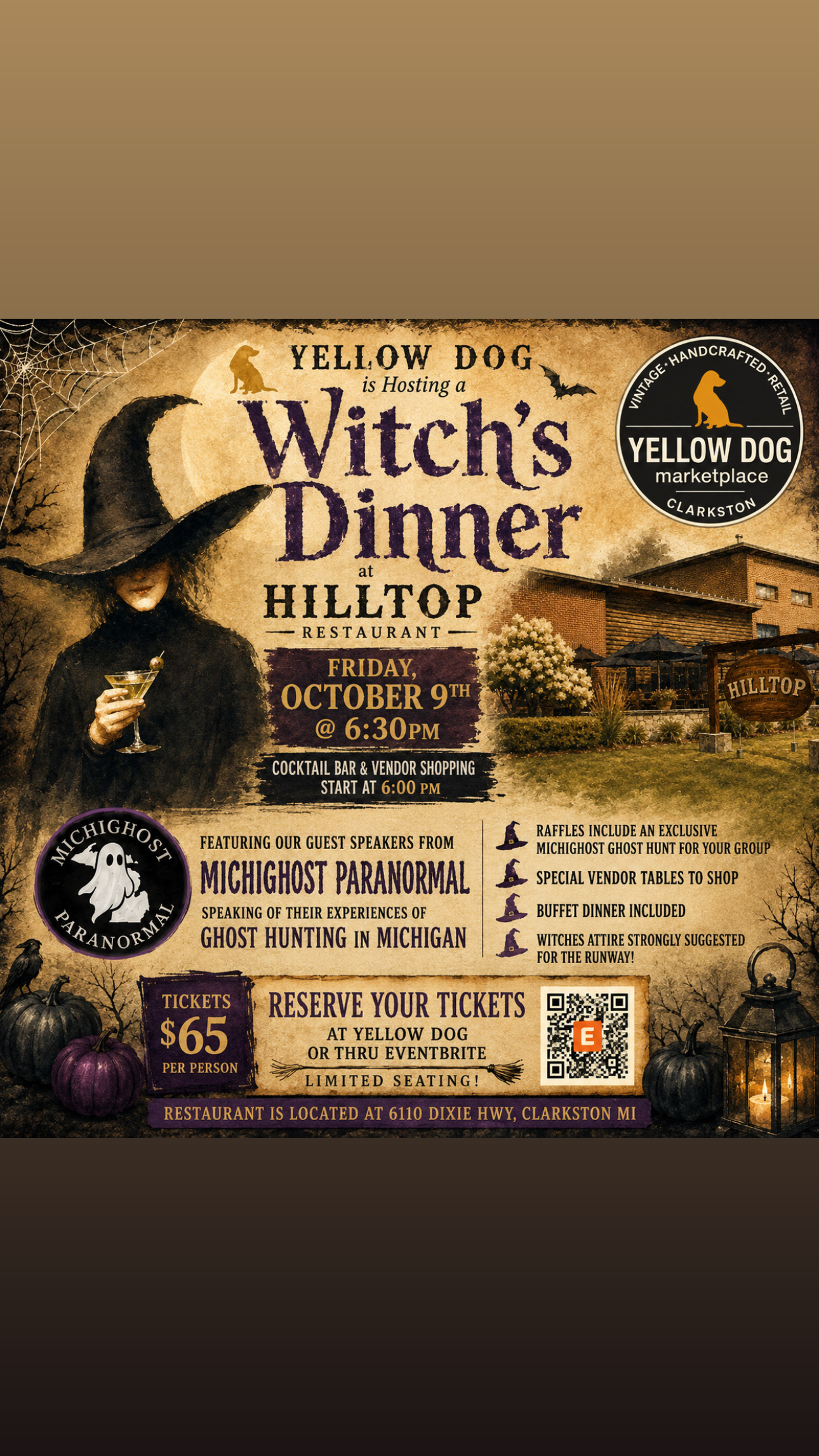Witch's Dinner at Hilltop Restaurant