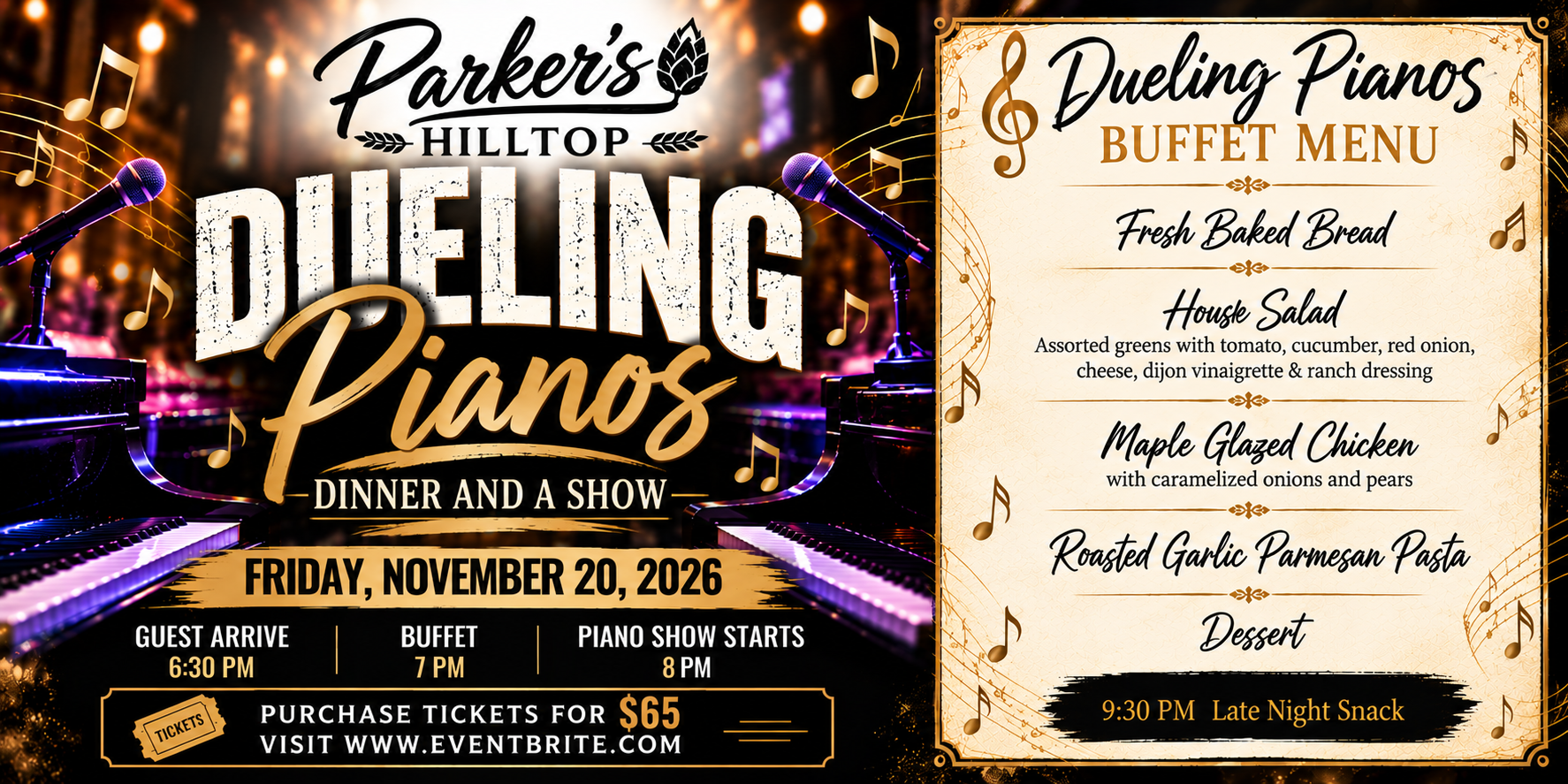 Dueling Pianos - Dinner & A Show